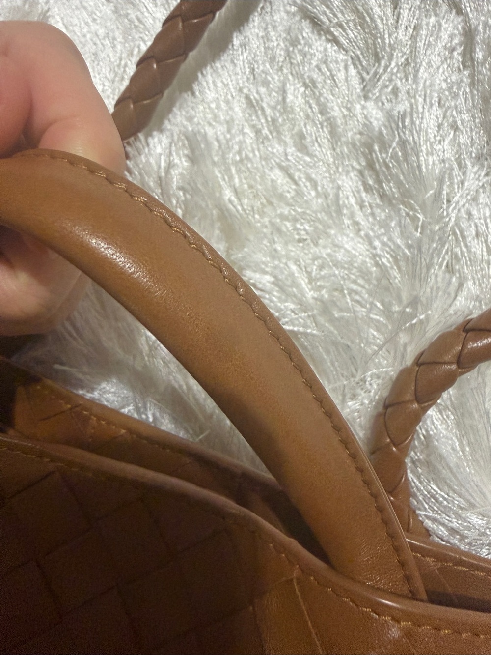 Bottega Veneta Cognac Intrecciato Leather Andiamo Medium - Picture 14 of 14
